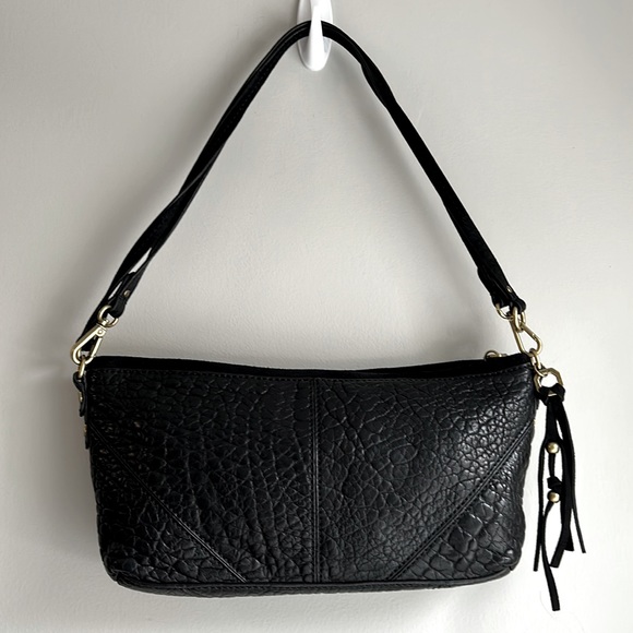 Ella Moss Leather Shoulder Crossbody Bag in Black